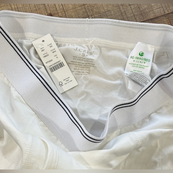 J. Crew Stretch boxer briefs H8622 white cotton underwear - Picture 4 of 5